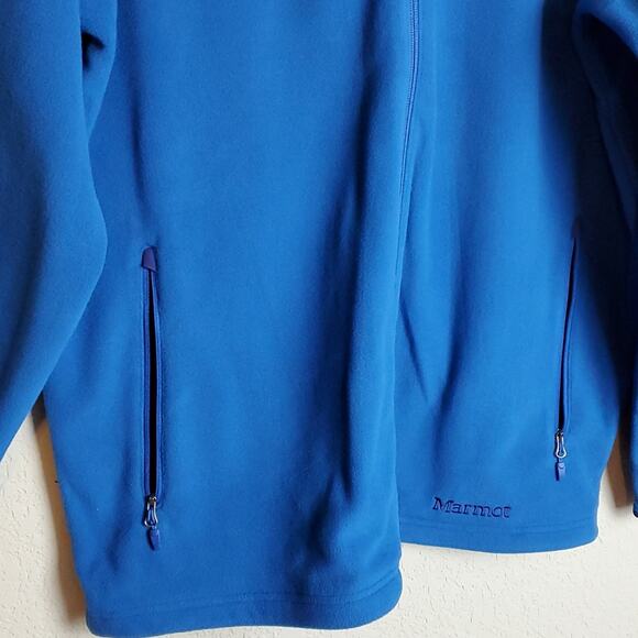 NWT Marmot Polartec Reactor Fleece Jacket XL Blue Sapphire - Picture 2 of 12